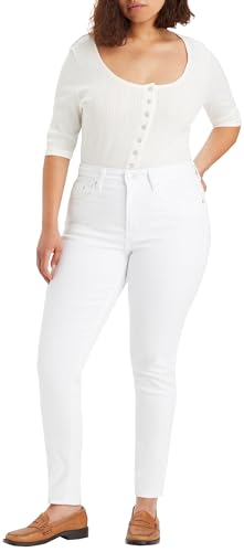Levi's Damen Jeanshose 721 mit Stretch-Anteil, Skinny Fit, Weiß (Western White), W26/L30 – Ansicht 6