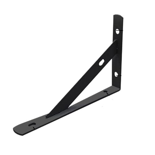 Support d'étagère murale noir pour salon et bureau avec système de fixation de cloison