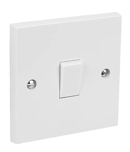 Single gang Two Way Light Switch 1 Gang 2 Way White Switch Plastic 10A