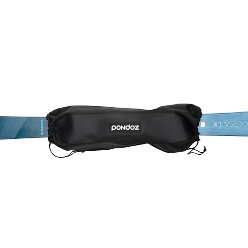 Pondoz Ski Bindings Cover/ Waterproof, Dirt-Proof, Puncture-Proof/ Ski Bindings Protection/ Ski Travel/ Adjustable Locking Cord/ Ski Accessories/ Works With Roof Rack, Car Box, Ski Bag, and More