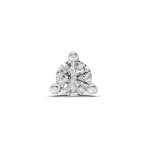 Image of Sparkles Lab Grown Diamond 0.03 Carat - 0.50 Carat Round Shape Solitaire Diamond Nose Pin for Women | 14K Gold IGI Certified FG VS Quality