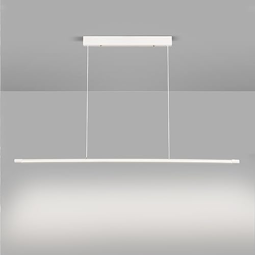 Klobvtt Lampada a sospensione lineare a LED Lampadario da tavolo da pranzo a sospensione dimmerabile con telecomando Plafoniere minimaliste per sala da pranzo Lampadari per ufficio soggiorno