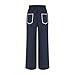 Barrel Sweatpants Girls Wide Leg Pants Baggy High Waisted Trousers Fashion Palazzo Pant Casual Pant with Pockets Navy 12 Years 14 Years
