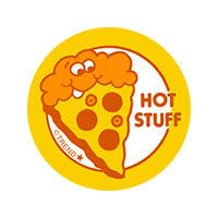 Hot Stuff/Pizza Scent Scratch 'n Sniff Retro Stinky Stickers by TREND; 24 Seals/Pack - Authentic 1980s Designs!