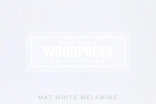 WoodPress® 50mm Mattweiße Melamin Kantenumleimer mit Schmelzkleber – 7,5m Rolle – Einfaches Aufbügeln für Heimwerker