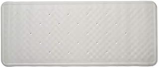 Croydex AG182622 Hygiene 'N' Clean Anti-Bacterial Slip-Resistant Large Natural Rubber Suction Long Bath Mat, 37 x 90 cm, White
