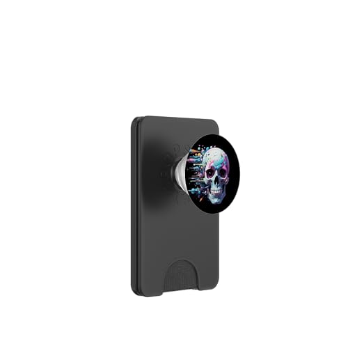 Image of Skull Abstract Scary Graphic Cool Goth Design PopSockets PopWallet for MagSafe