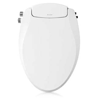 Brondell Bidet Toilet Seat, Non-Electric Swash Ecoseat, Fits Elongated Toilets, White - Dual Temperature, Dual Nozzle System - Bidet with Easy Installation