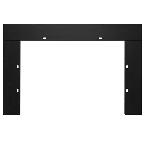 Electric Fireplace Insert Trim Kit for 40 inch Fireplace Electric Inserts, Metal Construction Plates, Black-B09R2114SG