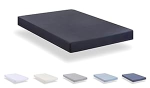 Todocama - Fitted sheet made from extra soft brushed microfibre. (80 x 190/200 cm, Dark Grey)