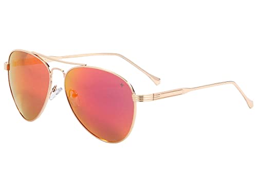 Preisvergleich Produktbild Loox Sonnenbrille Bali Sportbrille Fliegerbrille Damen Herren Polycarbonat Unisex - stabiles Gestell, gold