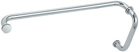 CRL Polished Chrome 8" Pull Handle and 24" Towel Bar BM Series Combination with Metal Washers