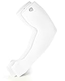 Shinymod UV Protection Cooling or Warmer Arm Sleeves for Men Women Kids Sunblock Protective Gloves Running Golf Cycling Driving 1 Pair/ 3 Pairs/ 5 Pairs Long Tattoo Cover Arm Warmer(1 Pair White)