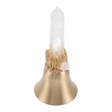 Son clair et reconnaissable : secouer légèrement la clochette en cristal produit un son net et puissant, idéal pour les rituels, les dîners à thème ou comme clochette de . clochette en cristal pour les fêtes, ornements en métal