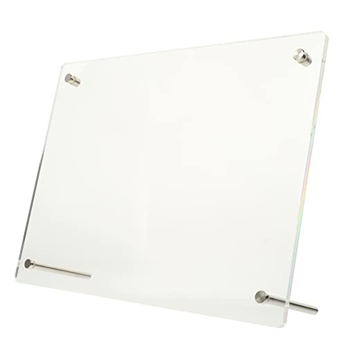 SEWACC Acrylic Cash Display Holder Rack Transparent Organizer Stand for Photos and Stamps Stylish Dual Sided Design with Protective Sealing for Home Office Use