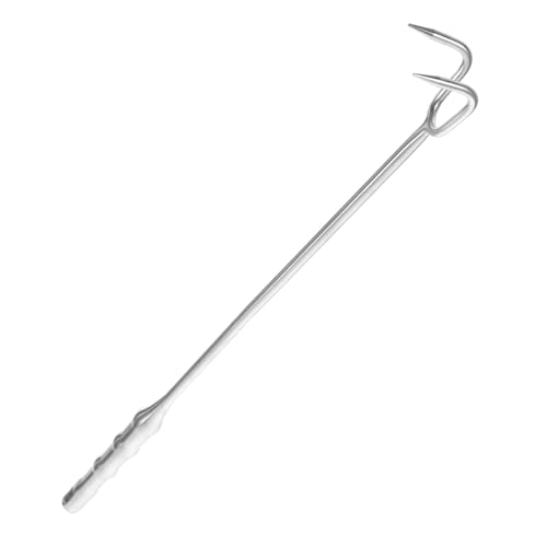 Unomor Food Flier and Meat Hook 304 Stainless Steel Flipper Comfortable Grip for Grilling