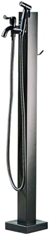 Stainless Steel Outdoor Water Column with Faucet & Spray Gun - Square Design, Hose Holder for Gardens, Schools, Vegetable Gardens, Car Washes - Durable Black Finish