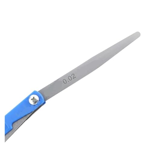 Juego de calibradores de espesores (gáuges) métricos Flozari, rango 0,02–1 mm, para medir holguras y espesores en válvulas, motores diésel y equipos agrícolas miniatura 4