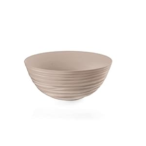 Guzzini Tierra Collection Bowl, Made Entirely by Recycling 14 PET Water Bottles, Taupe