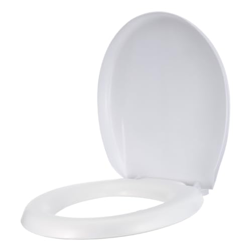 Alipis Abattant WC Lunette Toilette Rembourré Mousse EVA Blanc 40x35cm