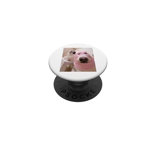 Funny Dog & Cat Face Mask with PopSocket Grip