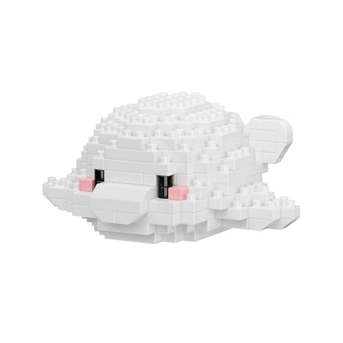 Jollcnoia Beluga Whales Cute Sea Animals Creature Building Toy Blocks Marine Life Mini Bricks Micro Building Toys