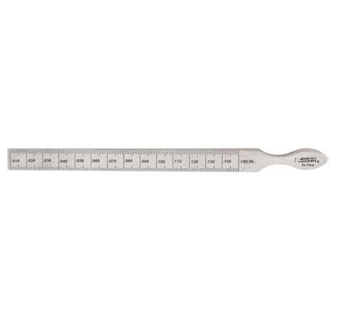 SPI 14-179-6 Taper Gage: 0.01 inch to 0.15 inch (0.3mm to 4.0mm), 6-1/2