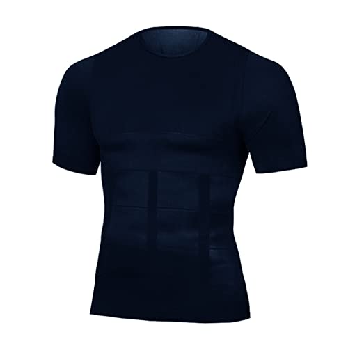 Camiseta de compresión para hombres con faja para estomaco controlado 5