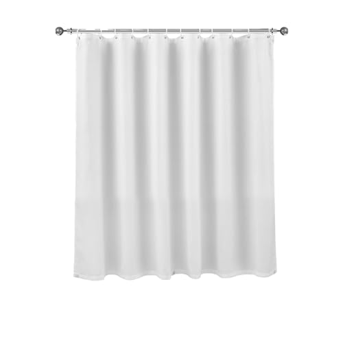 Seenus Waterproof Fabric Shower Curtain Liner Short with 3 Large Magnets, 72 x 60 Inch Washable Cloth Shower Liner, White Shorter Shower Curtian Lightweight for Walk in Tub by Seenus - Image 7