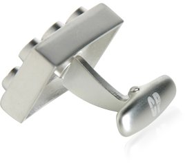 Cracked Pepper Cuff-Daddy Silver Building Block Cufflinks With Presentation Box #TOP3