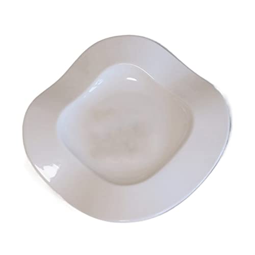 Lijiaxiuyc-101 Platos de Comedor Plato Cuadrado Irregular Plato Blanco Puro Plato de cerámica for el hogar Plato de Postre Plato de Ensalada Plato Plano for Desayuno Plato Hondo Plato de cerámica