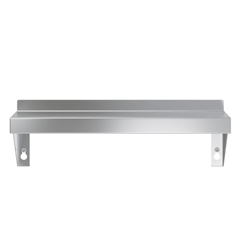 Image of AmGood Stainless Steel Wall Shelf | Appliance & Equipment Metal Shelving | Kitchen, Restaurant, Garage, Laundry, Utility Room | Heavy Duty | Squared Edge | NSF Certified (06 inch Width x 16 inch Length)