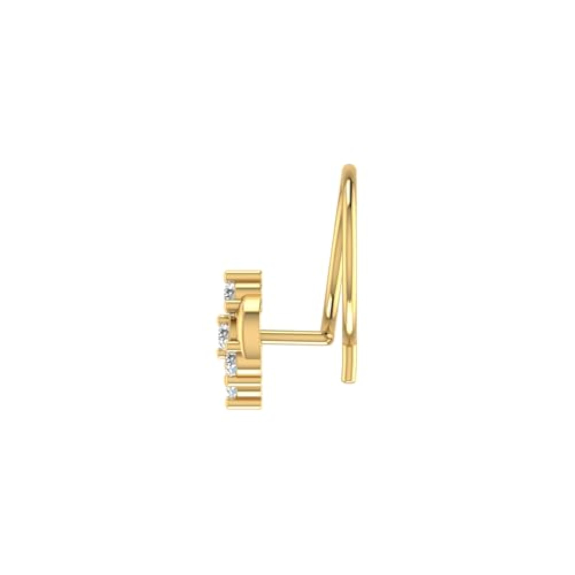 Women's 14Kt Yellow Gold Stud Nosering, Classic