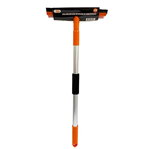 Telescopic Extendable Window Squeegee Long Handle Washer Scrubber Cleaner Wiper