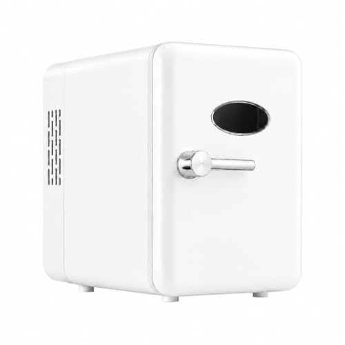 Almencla Nevera Portátil Silencioso Mini Nevera Termoeléctrico, Mini Refrigerador, sin Compresor, para Coche, Dormitorio, Estudiantes, Enchufe EU