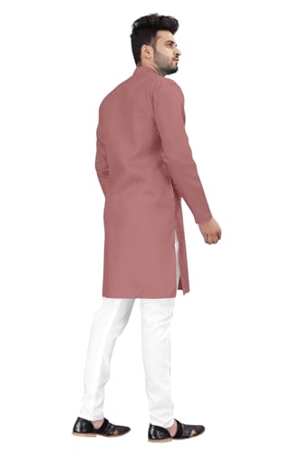 Image of trustous Mens straigth Solid Kurta Pyjama Set Combo in 100% Cotton with 16 Colour Option and Size are XS to 3XL for (Birthday,Wedding, Ceremony, Casual, Engagement)