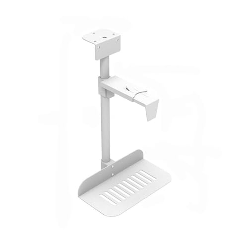 Soporte para Torre de Computadora CPU Bajo Escritorio - Soporte Universal para Caja de PC Ajustable con Giratorio de 360°, Montaje para PC Gamer Suspendido y con Ruedas (Blanco) miniatura 1