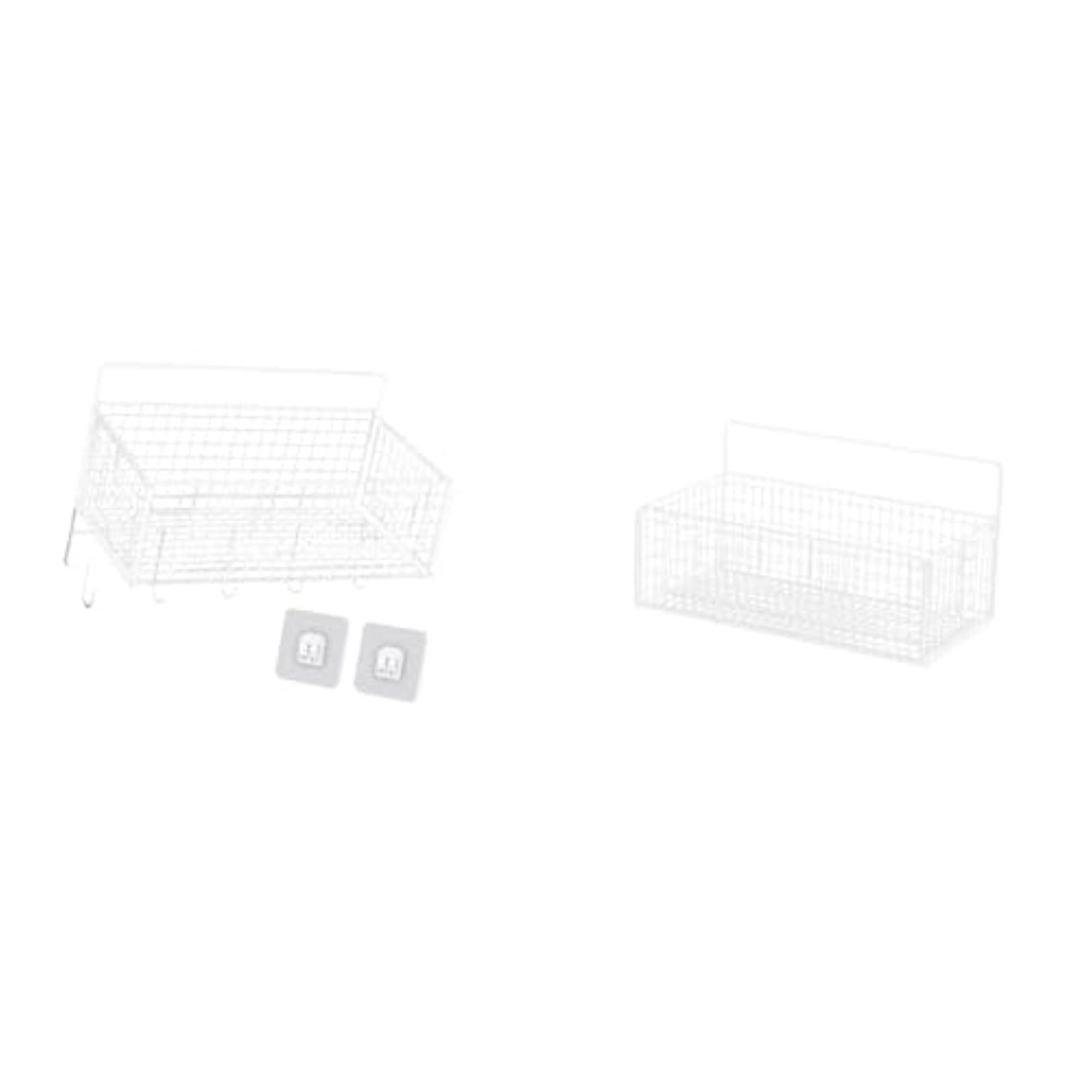 Metal Wire Floating Storage Organizer Basket for Kitchen & Bathroom