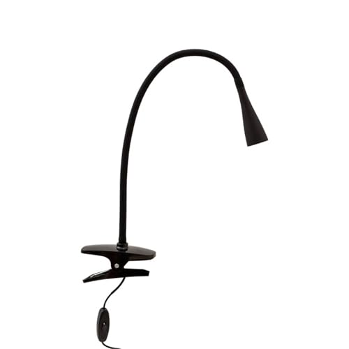 Lampe à pince LED Baris liseuse orientable en métal pour bureau et lit