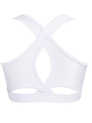 Hedmy Kids Girls Stretch Sports Bra Girls Training Bra Crop Tank Top Cami for Children Racer Back Top Vest2