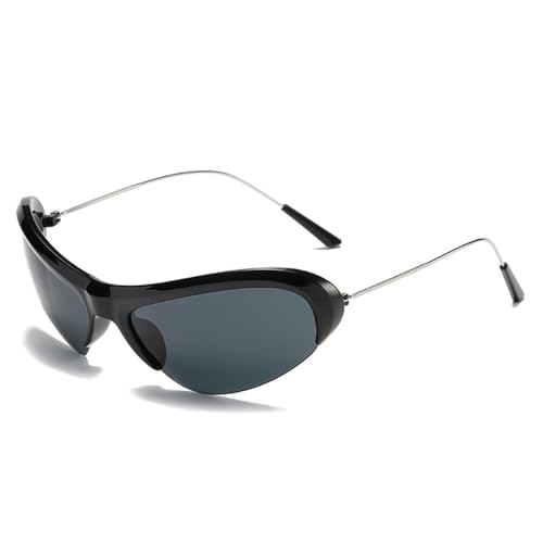 Lunettes de soleil personnalisées LVTFCO monture noire au style punk affirmé