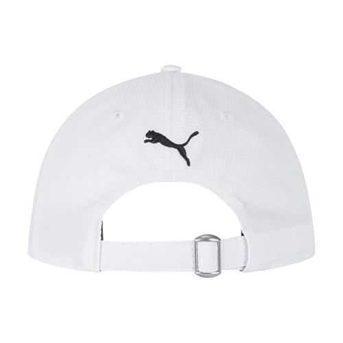 PUMA Damen Loretta Textured Adjustable Baseball Cap Baseballkappe, Weiß, One Size – Ansicht 2