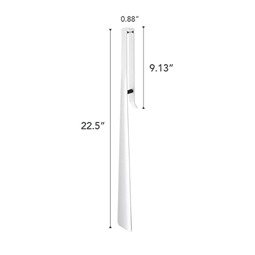 Yamazaki Shoehorn Home Extra Long Metal Handle-22.4 Inches | Steel | Shoe Horn, One Size, White #TOP2