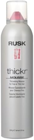 RUSK Designer Collection Thicker Thickening Mousse for Fine or Thin Hair, 8.8 Oz, Thickening Mousse that Provides Body, Texture, and Hold Without Buildup