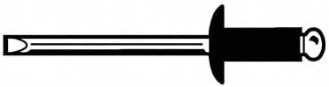 Blind Rivet: Aluminum Rivet Body, Steel Mandrel, 3/16 in Rivet Dia, Gray, 250 PK - 1 Each