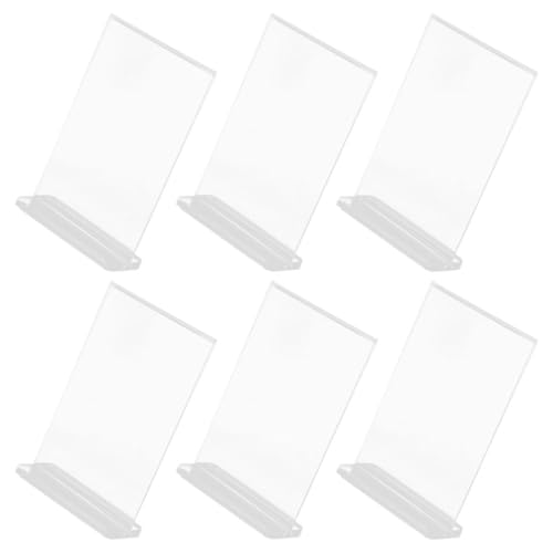 Support d'affichage double face A6 Healeved transparent avec socle stable pour table