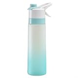 MeevrgR Sport-Trinkflasche, 700 ml, großes Fassungsvermögen, Sportbecher mit Griff, Klappdeckel, für Fitness, Yoga, Training, PC-Material, Blau
