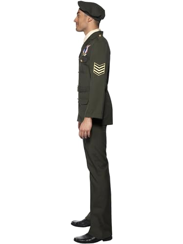 Smiffys Wartime Officer, Green, L - US Size 42\"-44\" - Thumbnail 2