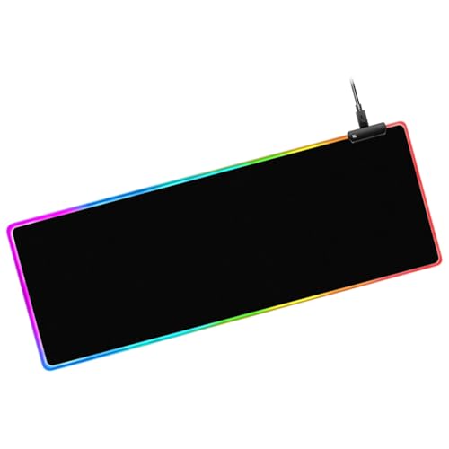 Tapis de jeu LED glisse précise et stable - Tapis de souris grand format éclairé