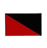 Anarchy Flag Lapel Pins Communism Badges Metal Pin Anarchism Symbol Pin Rectangular Badge Red and black